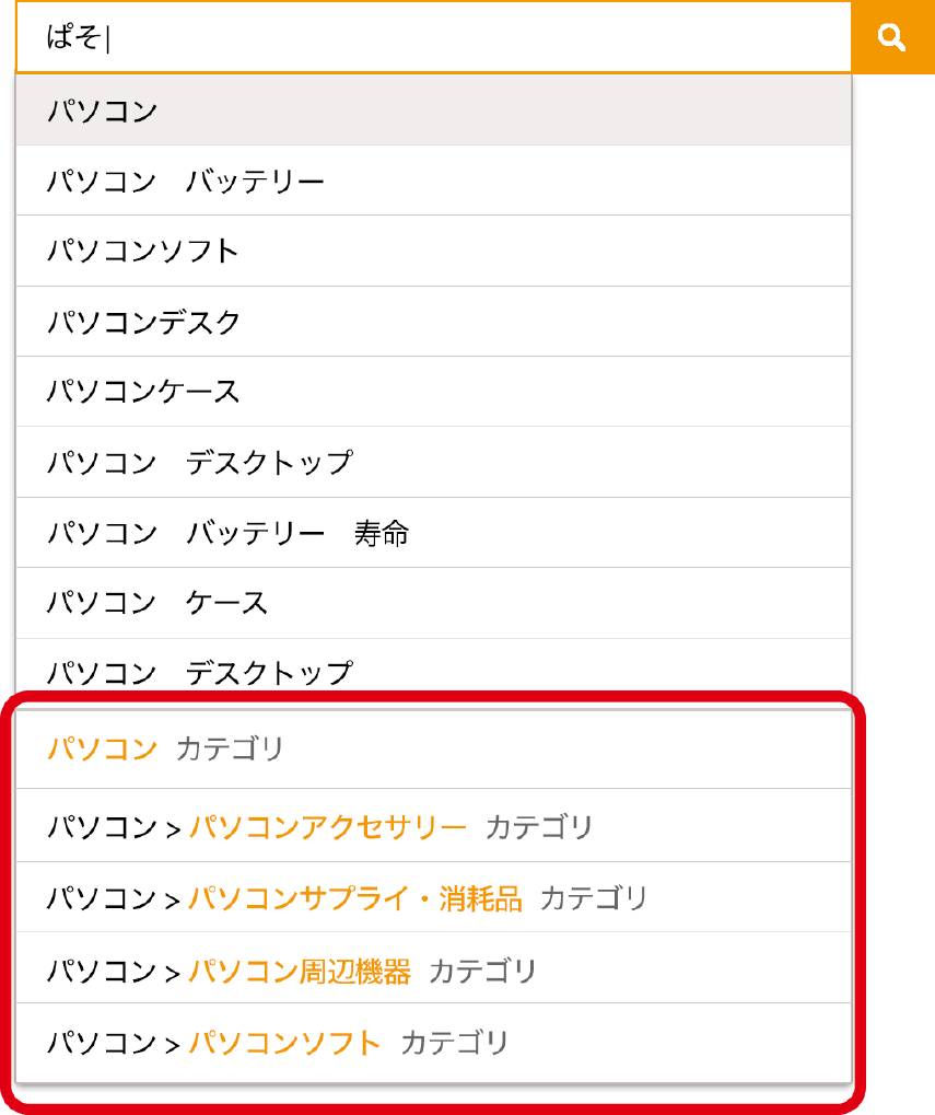 カテゴリサジェスト