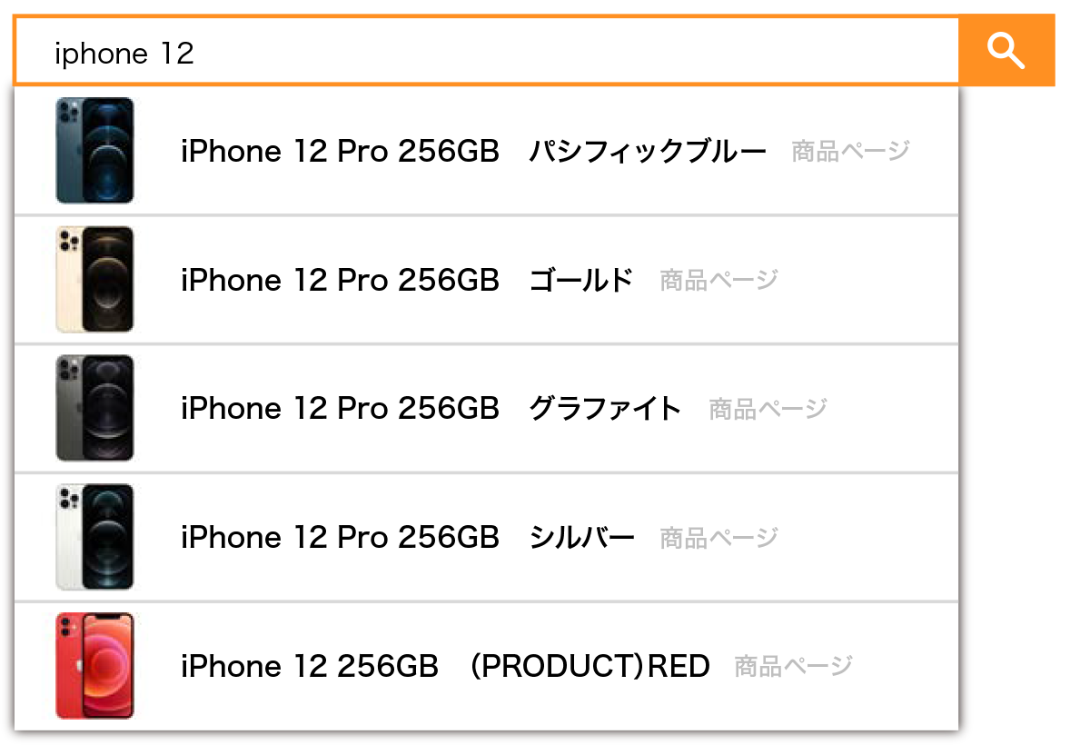 商品名サジェスト